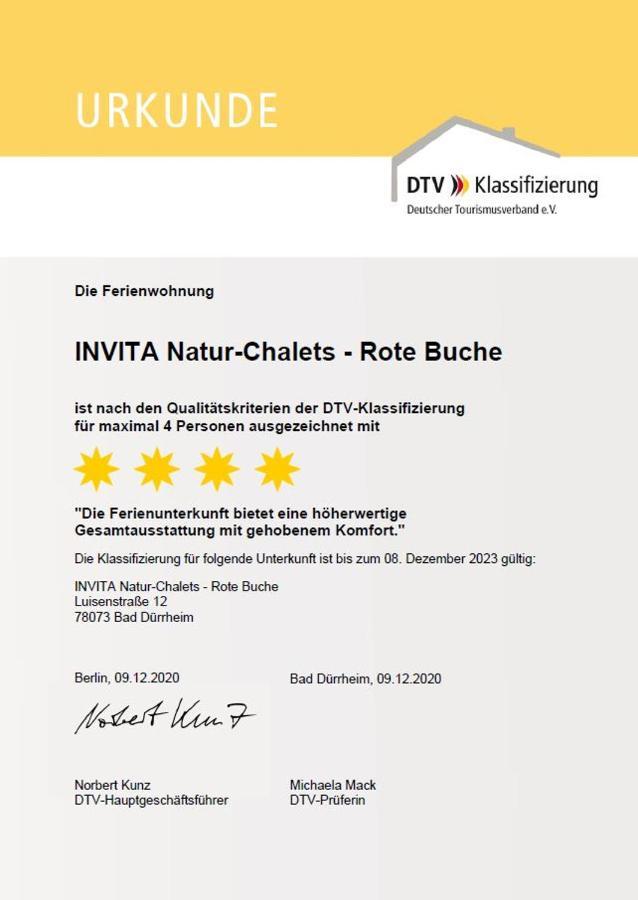 Invita Natur-Chalets - Familienurlaub Im Schwarzwald Bad Dürrheim Εξωτερικό φωτογραφία
